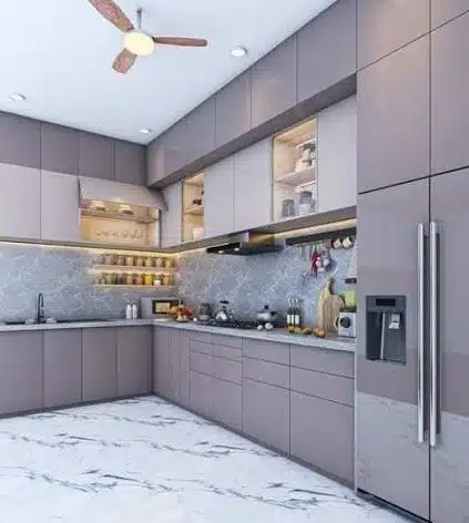L-Shaped Modular Kitchen