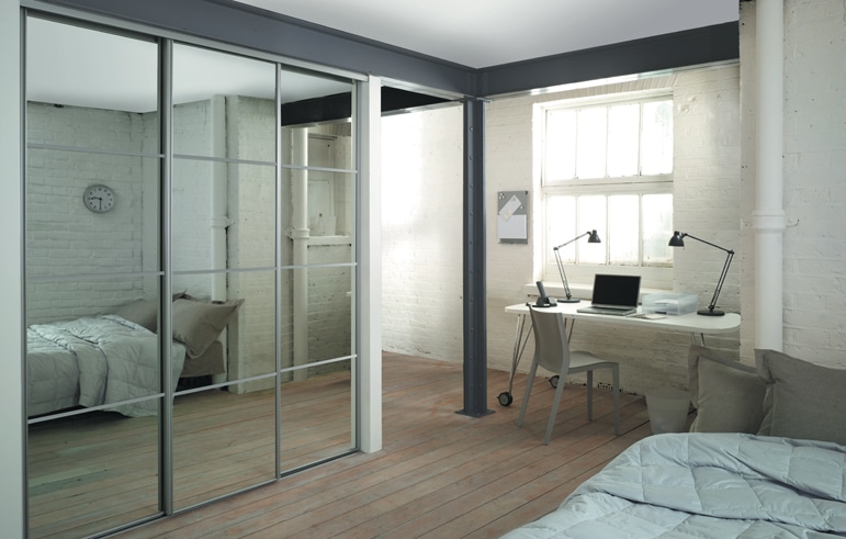 Mirror 4-door sliding with mirror panels